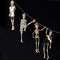 4 Pieces Hanging Skeleton Props With Dress - Halloween Party Supplies,7 Inch Skeleton Figures